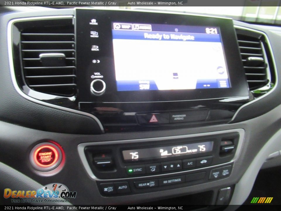 2021 Honda Ridgeline RTL-E AWD Pacific Pewter Metallic / Gray Photo #17