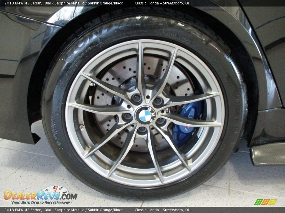 2018 BMW M3 Sedan Black Sapphire Metallic / Sakhir Orange/Black Photo #6
