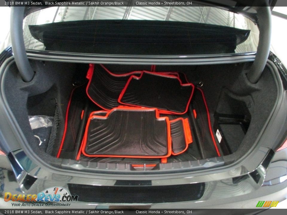 2018 BMW M3 Sedan Black Sapphire Metallic / Sakhir Orange/Black Photo #13