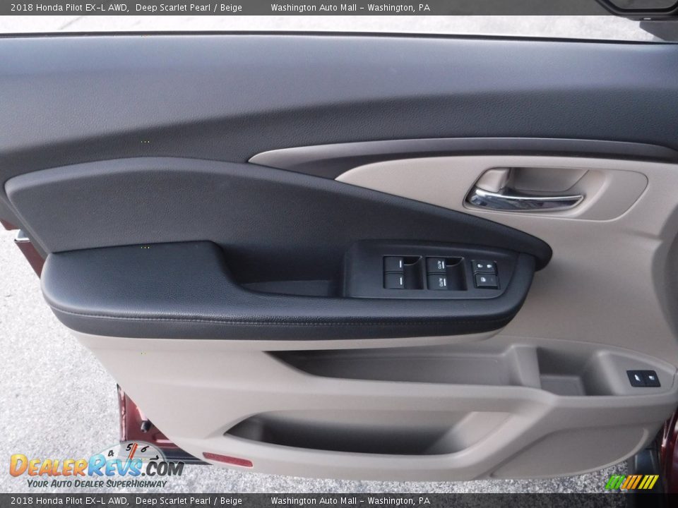 2018 Honda Pilot EX-L AWD Deep Scarlet Pearl / Beige Photo #12