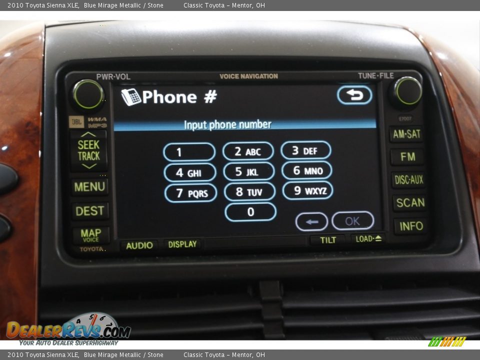 2010 Toyota Sienna XLE Blue Mirage Metallic / Stone Photo #11