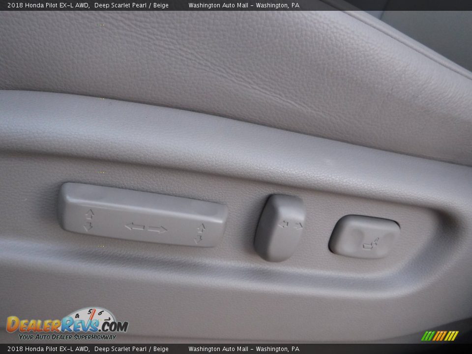 2018 Honda Pilot EX-L AWD Deep Scarlet Pearl / Beige Photo #16