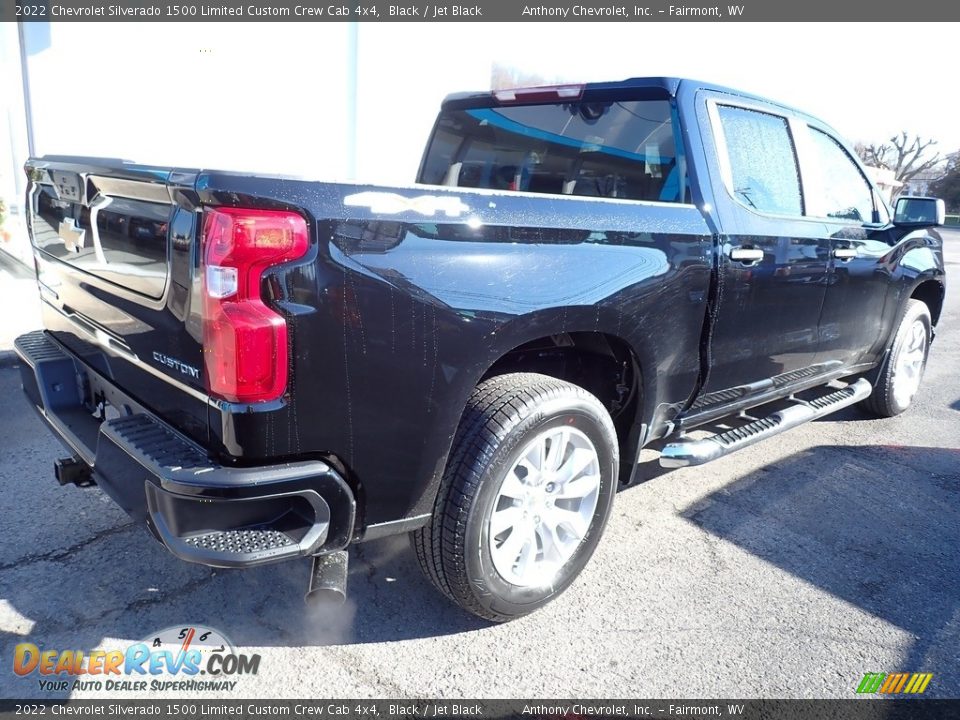 2022 Chevrolet Silverado 1500 Limited Custom Crew Cab 4x4 Black / Jet Black Photo #2