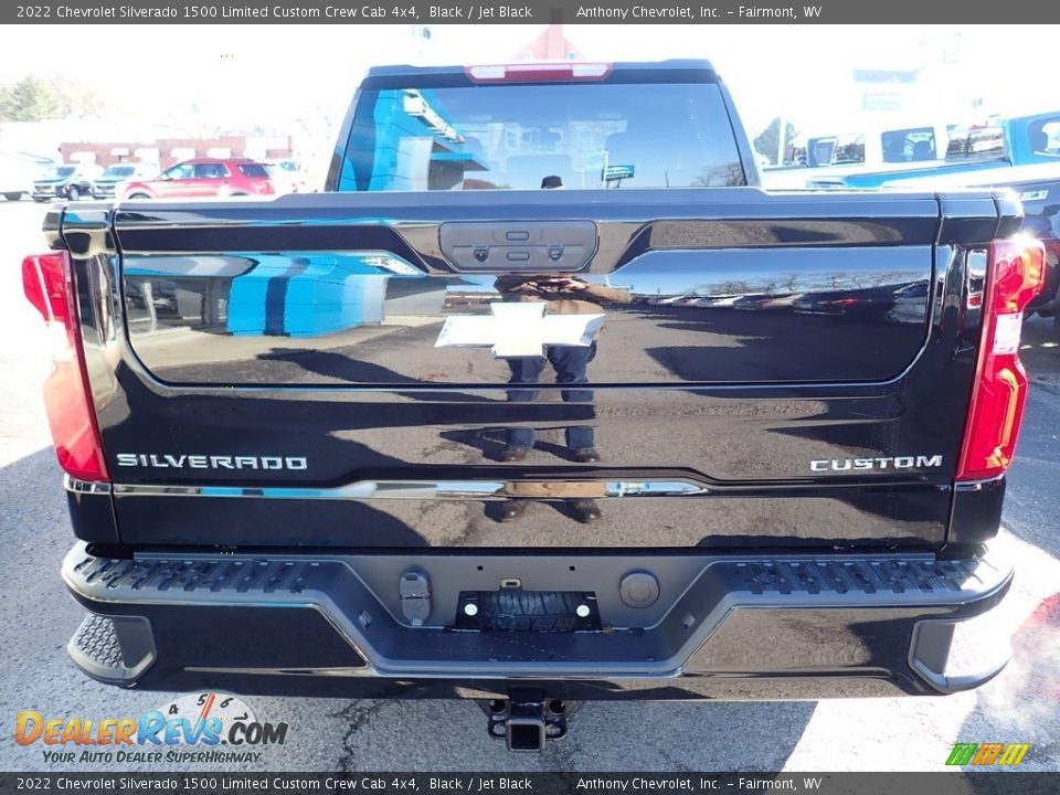 2022 Chevrolet Silverado 1500 Limited Custom Crew Cab 4x4 Black / Jet Black Photo #3