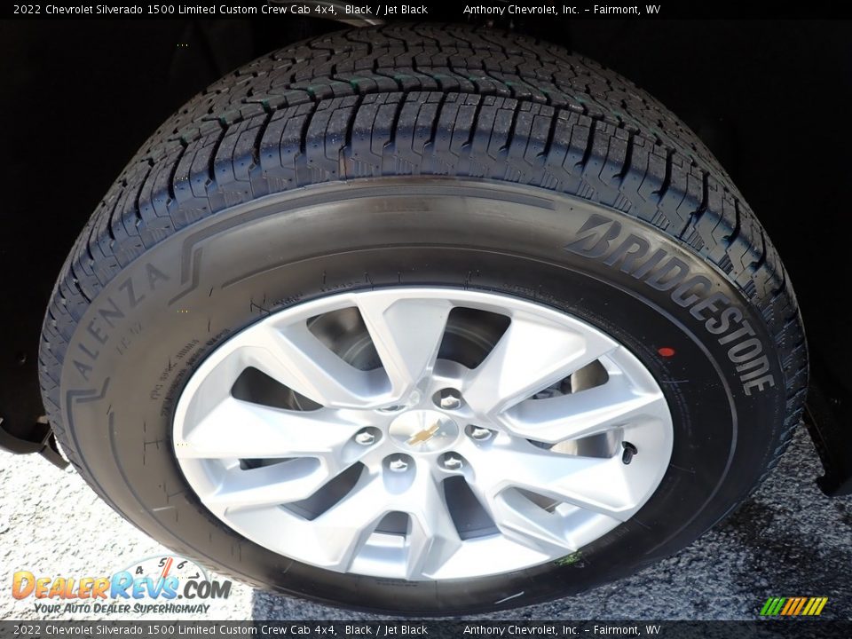 2022 Chevrolet Silverado 1500 Limited Custom Crew Cab 4x4 Black / Jet Black Photo #8