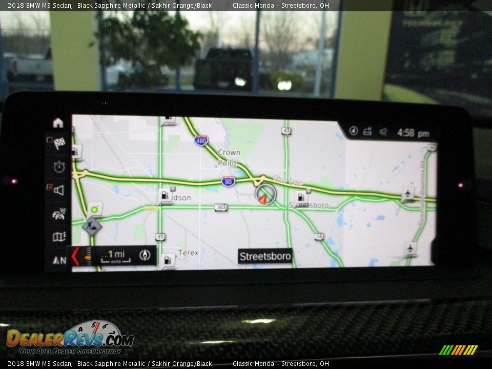 2018 BMW M3 Sedan Black Sapphire Metallic / Sakhir Orange/Black Photo #36