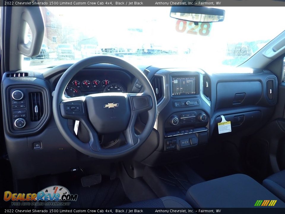 2022 Chevrolet Silverado 1500 Limited Custom Crew Cab 4x4 Black / Jet Black Photo #12