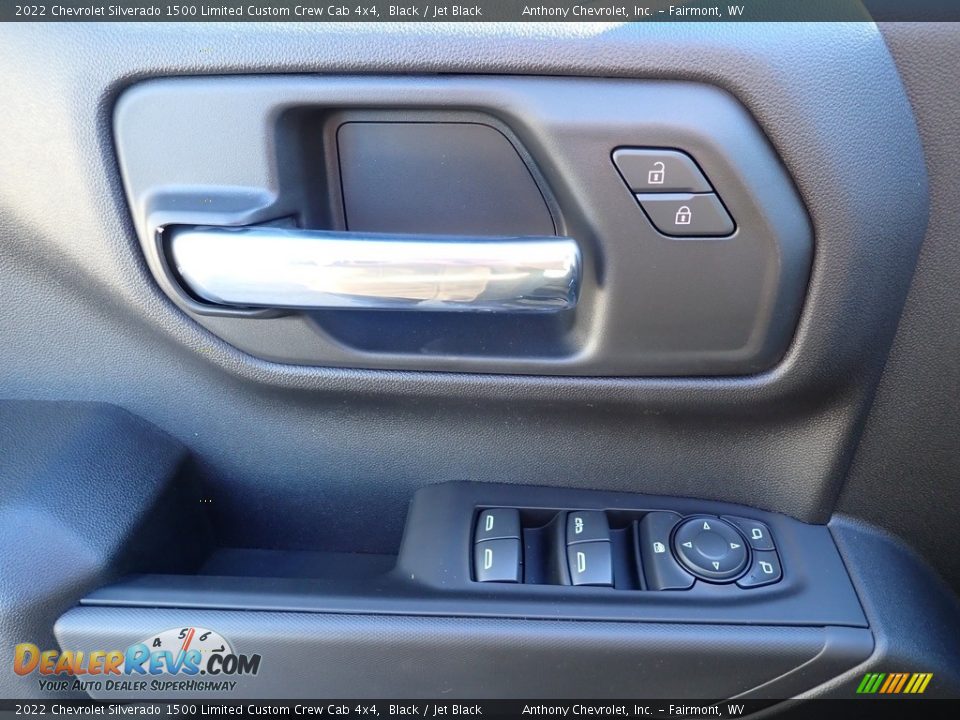 2022 Chevrolet Silverado 1500 Limited Custom Crew Cab 4x4 Black / Jet Black Photo #13