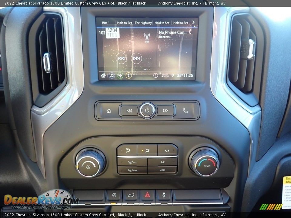 2022 Chevrolet Silverado 1500 Limited Custom Crew Cab 4x4 Black / Jet Black Photo #18