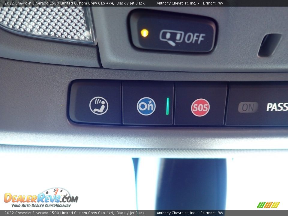 2022 Chevrolet Silverado 1500 Limited Custom Crew Cab 4x4 Black / Jet Black Photo #20