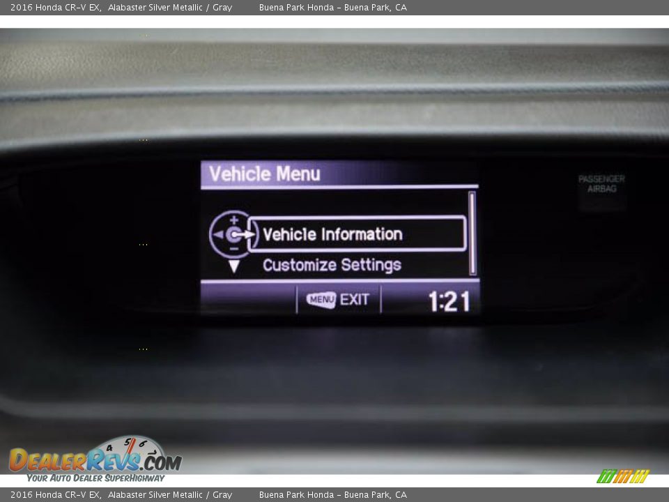 2016 Honda CR-V EX Alabaster Silver Metallic / Gray Photo #22