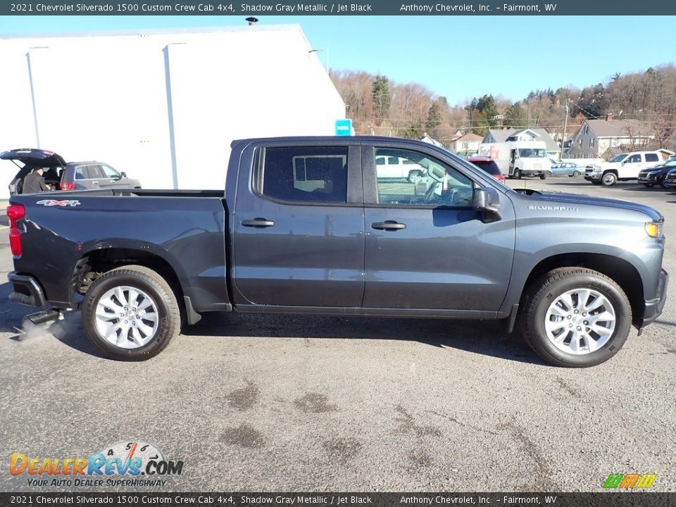 2021 Chevrolet Silverado 1500 Custom Crew Cab 4x4 Shadow Gray Metallic / Jet Black Photo #2
