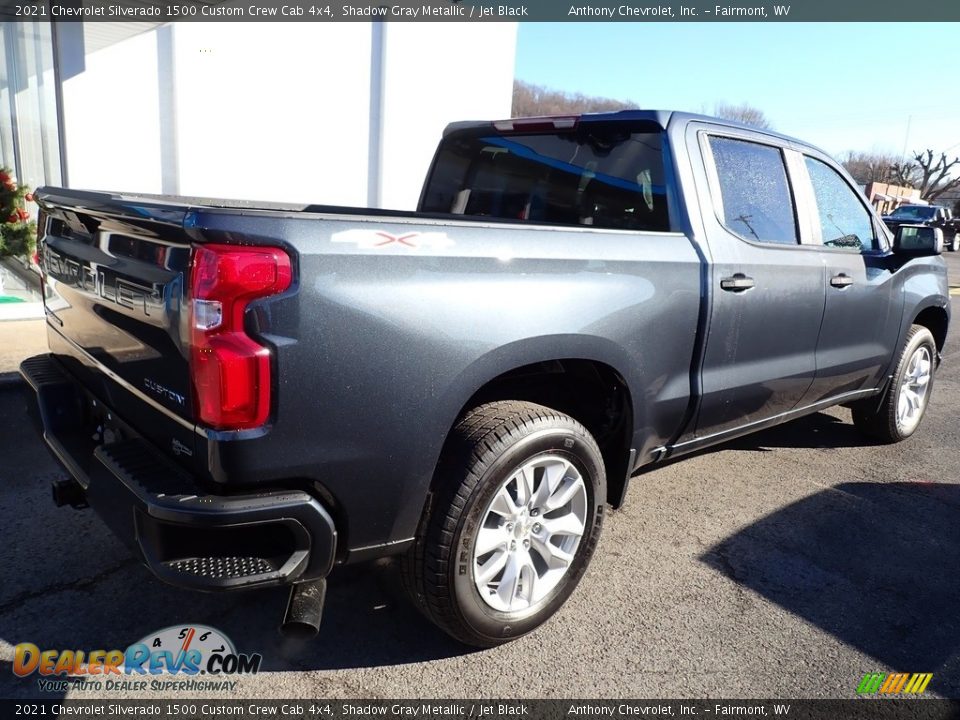 2021 Chevrolet Silverado 1500 Custom Crew Cab 4x4 Shadow Gray Metallic / Jet Black Photo #3