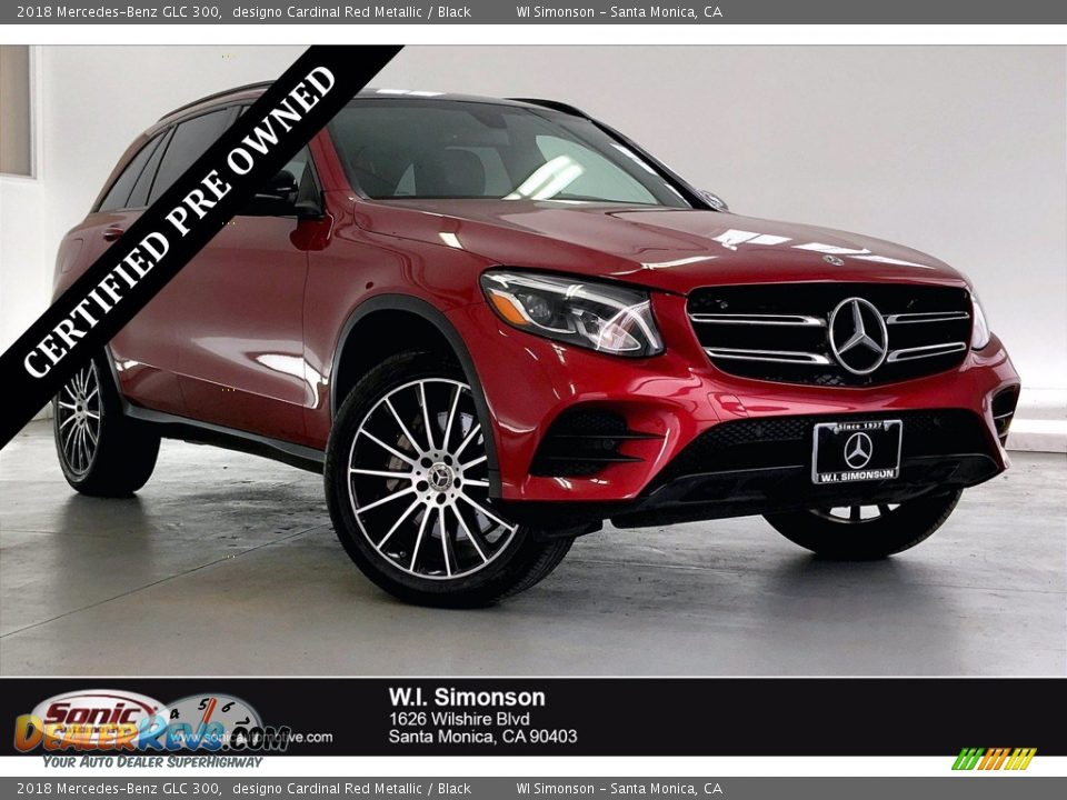 2018 Mercedes-Benz GLC 300 designo Cardinal Red Metallic / Black Photo #1