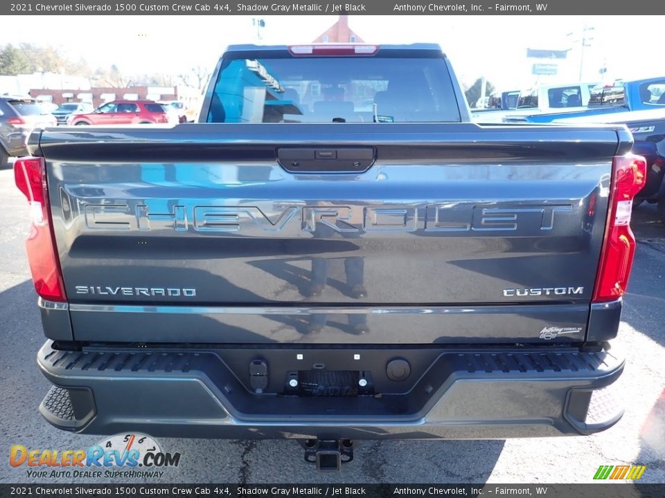 2021 Chevrolet Silverado 1500 Custom Crew Cab 4x4 Shadow Gray Metallic / Jet Black Photo #4