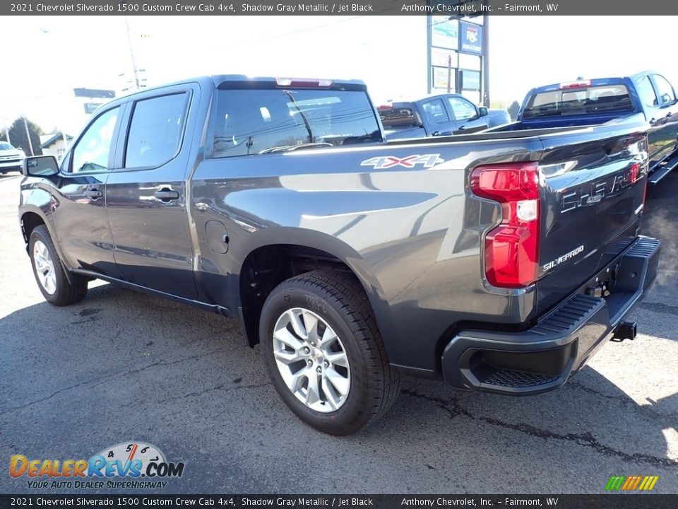2021 Chevrolet Silverado 1500 Custom Crew Cab 4x4 Shadow Gray Metallic / Jet Black Photo #5