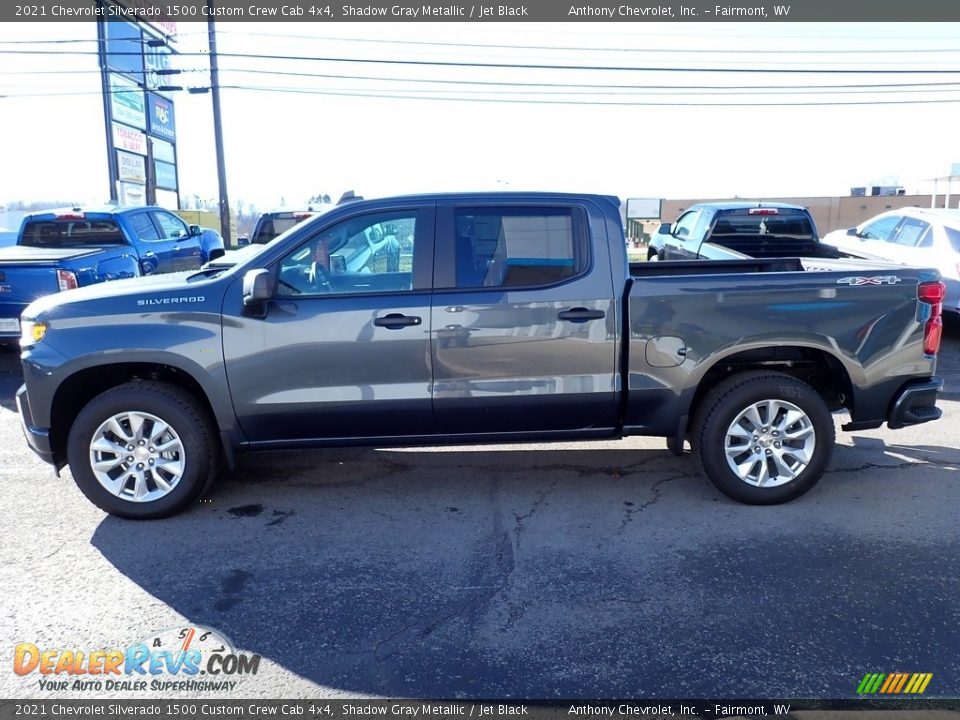 2021 Chevrolet Silverado 1500 Custom Crew Cab 4x4 Shadow Gray Metallic / Jet Black Photo #6