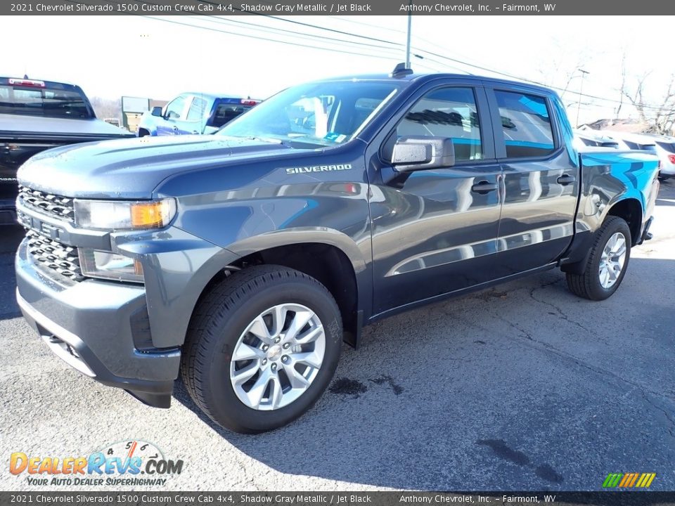 2021 Chevrolet Silverado 1500 Custom Crew Cab 4x4 Shadow Gray Metallic / Jet Black Photo #7