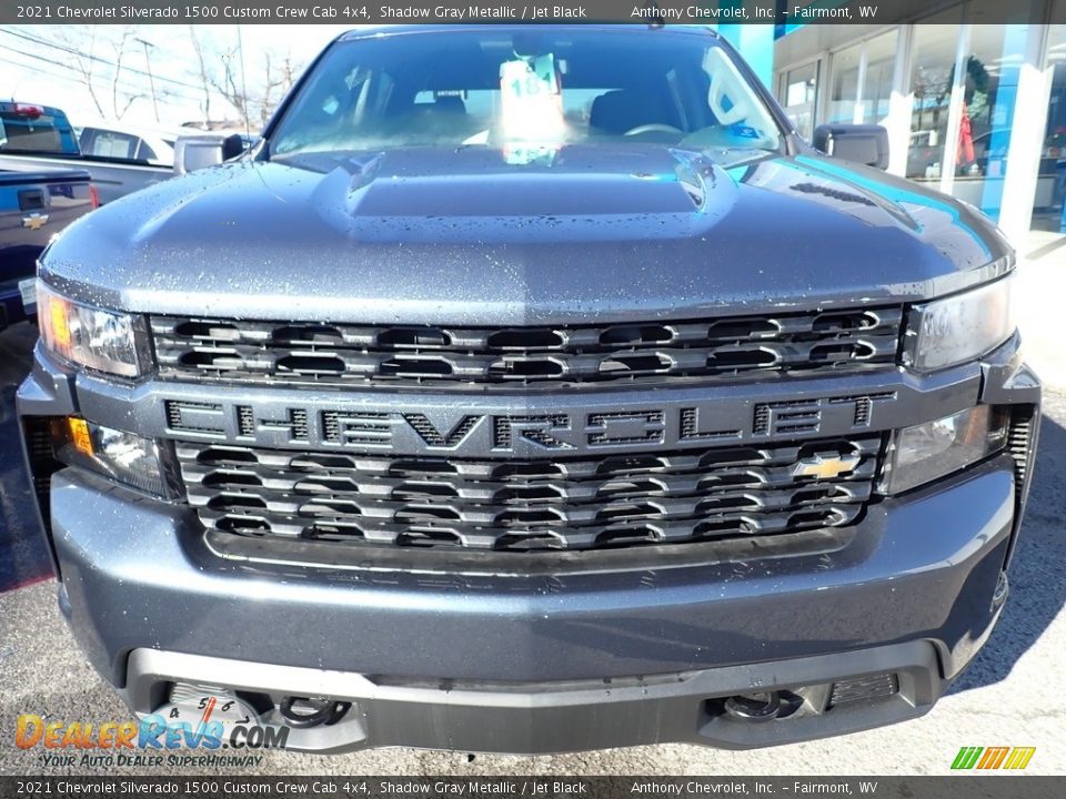 2021 Chevrolet Silverado 1500 Custom Crew Cab 4x4 Shadow Gray Metallic / Jet Black Photo #8
