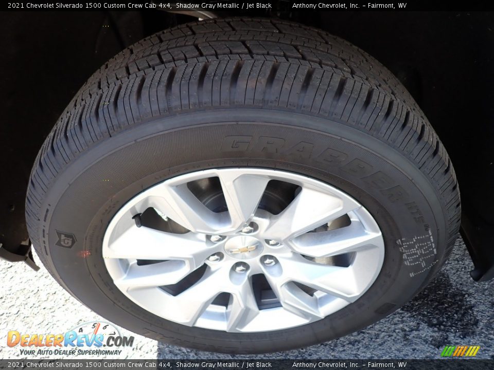 2021 Chevrolet Silverado 1500 Custom Crew Cab 4x4 Shadow Gray Metallic / Jet Black Photo #9