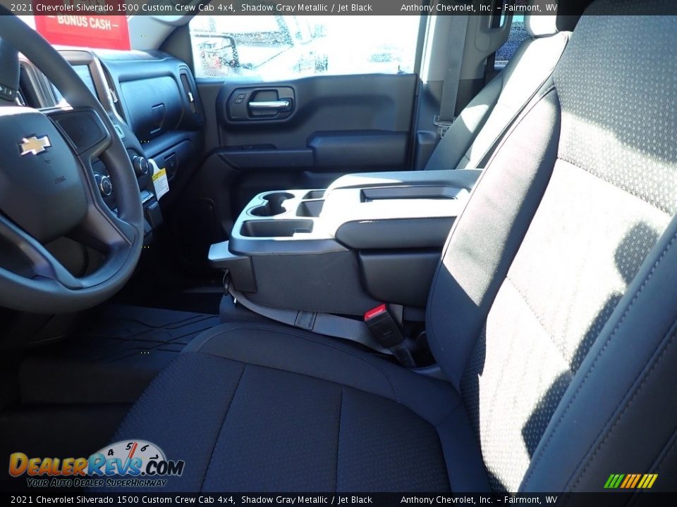 2021 Chevrolet Silverado 1500 Custom Crew Cab 4x4 Shadow Gray Metallic / Jet Black Photo #10