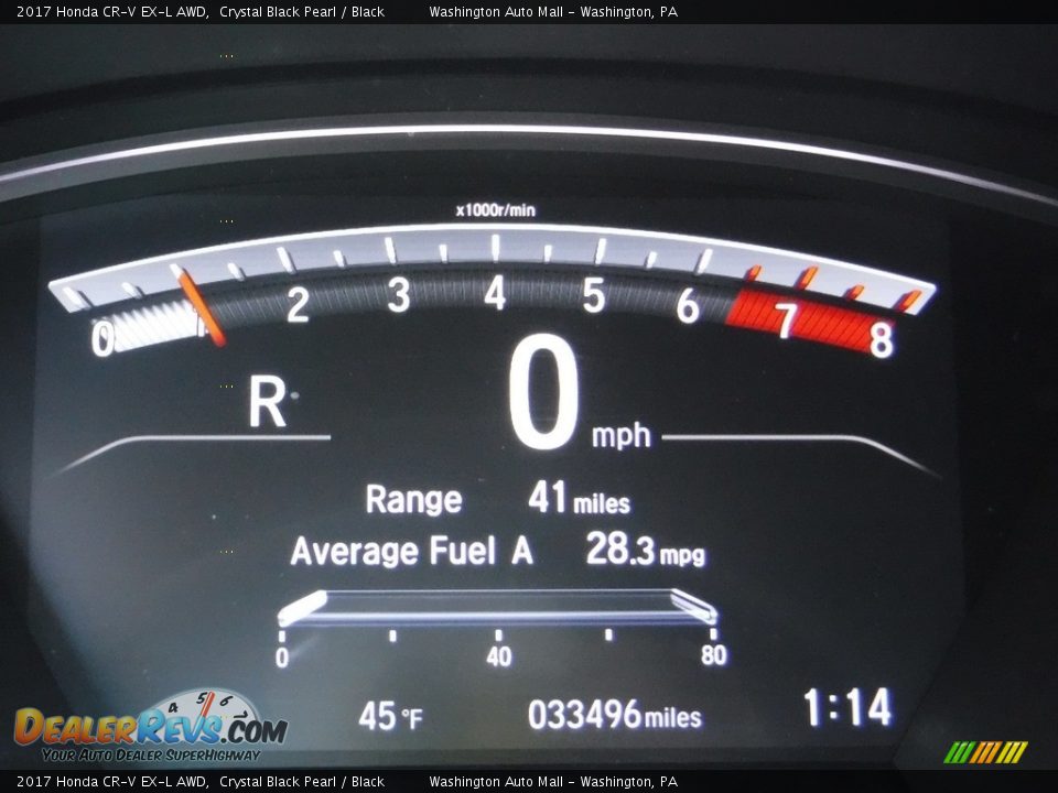 2017 Honda CR-V EX-L AWD Crystal Black Pearl / Black Photo #33