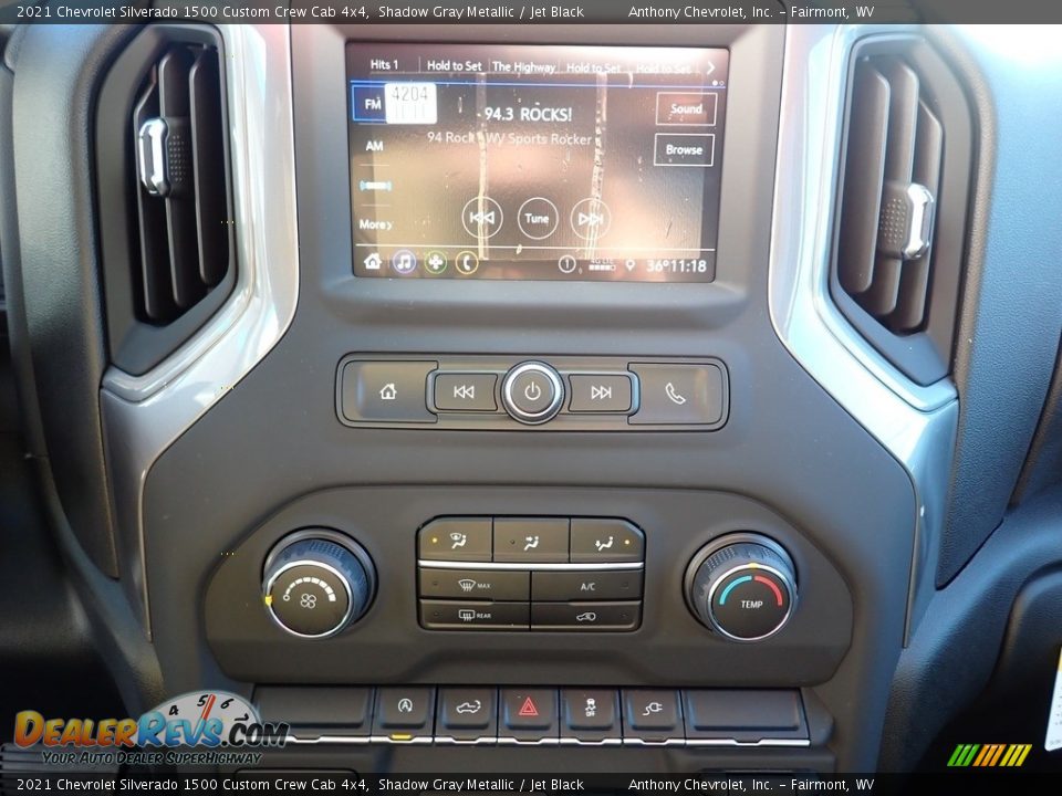 2021 Chevrolet Silverado 1500 Custom Crew Cab 4x4 Shadow Gray Metallic / Jet Black Photo #19