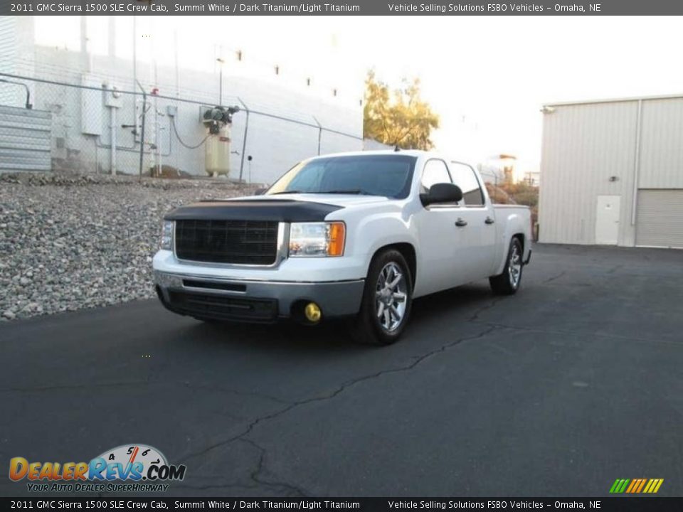 2011 GMC Sierra 1500 SLE Crew Cab Summit White / Dark Titanium/Light Titanium Photo #1