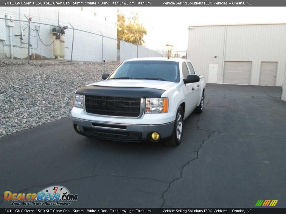 2011 GMC Sierra 1500 SLE Crew Cab Summit White / Dark Titanium/Light Titanium Photo #4