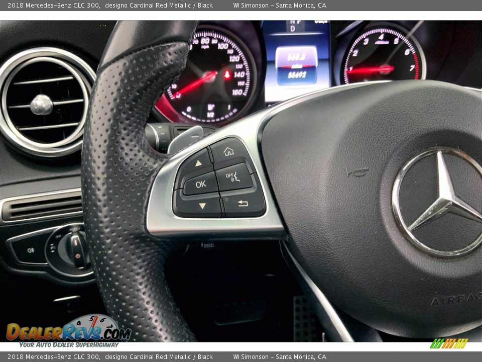 2018 Mercedes-Benz GLC 300 designo Cardinal Red Metallic / Black Photo #21