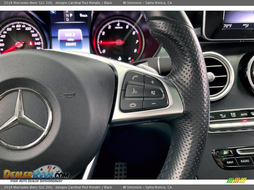 2018 Mercedes-Benz GLC 300 designo Cardinal Red Metallic / Black Photo #22
