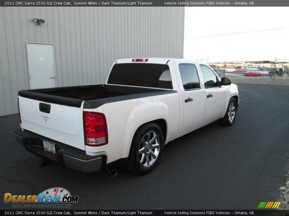 2011 GMC Sierra 1500 SLE Crew Cab Summit White / Dark Titanium/Light Titanium Photo #7