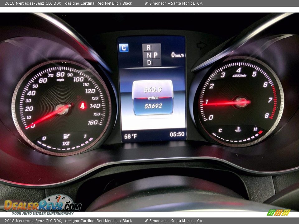 2018 Mercedes-Benz GLC 300 designo Cardinal Red Metallic / Black Photo #23