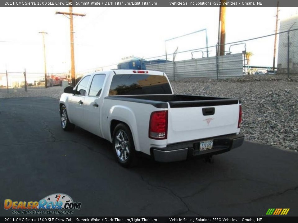 2011 GMC Sierra 1500 SLE Crew Cab Summit White / Dark Titanium/Light Titanium Photo #8