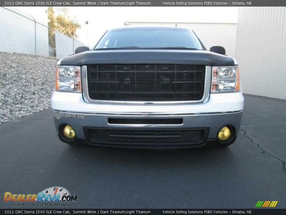 2011 GMC Sierra 1500 SLE Crew Cab Summit White / Dark Titanium/Light Titanium Photo #11