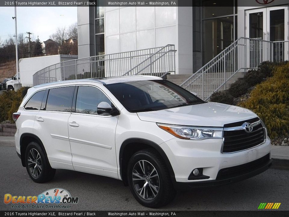 2016 Toyota Highlander XLE Blizzard Pearl / Black Photo #1