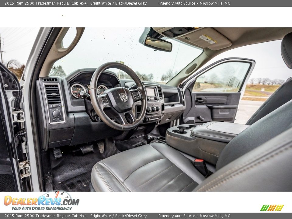 Black/Diesel Gray Interior - 2015 Ram 2500 Tradesman Regular Cab 4x4 Photo #11