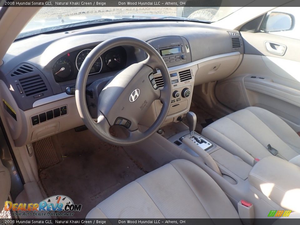 2008 Hyundai Sonata GLS Natural Khaki Green / Beige Photo #13