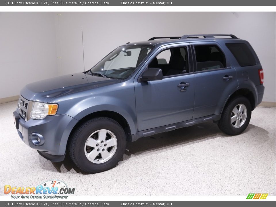 2011 Ford Escape XLT V6 Steel Blue Metallic / Charcoal Black Photo #3