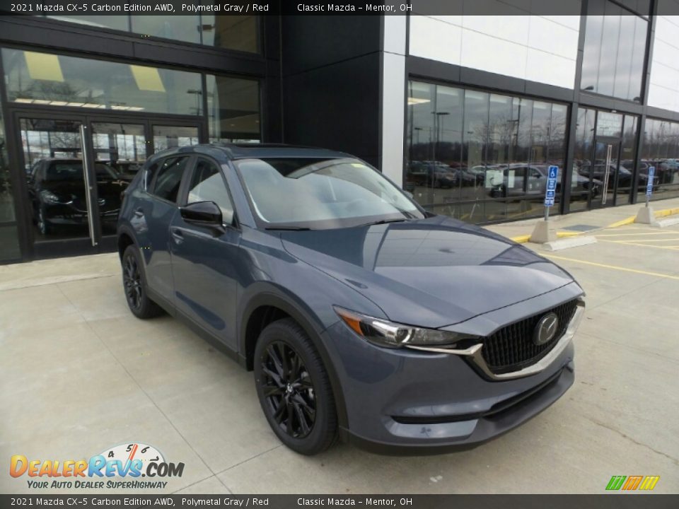 2021 Mazda CX-5 Carbon Edition AWD Polymetal Gray / Red Photo #1