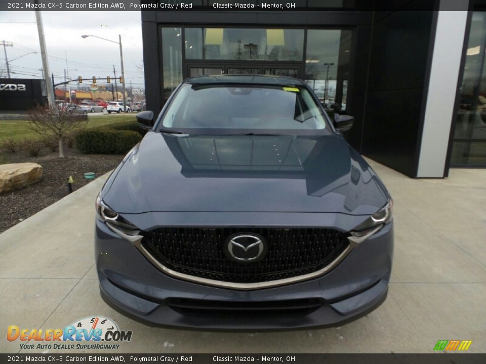 2021 Mazda CX-5 Carbon Edition AWD Polymetal Gray / Red Photo #2