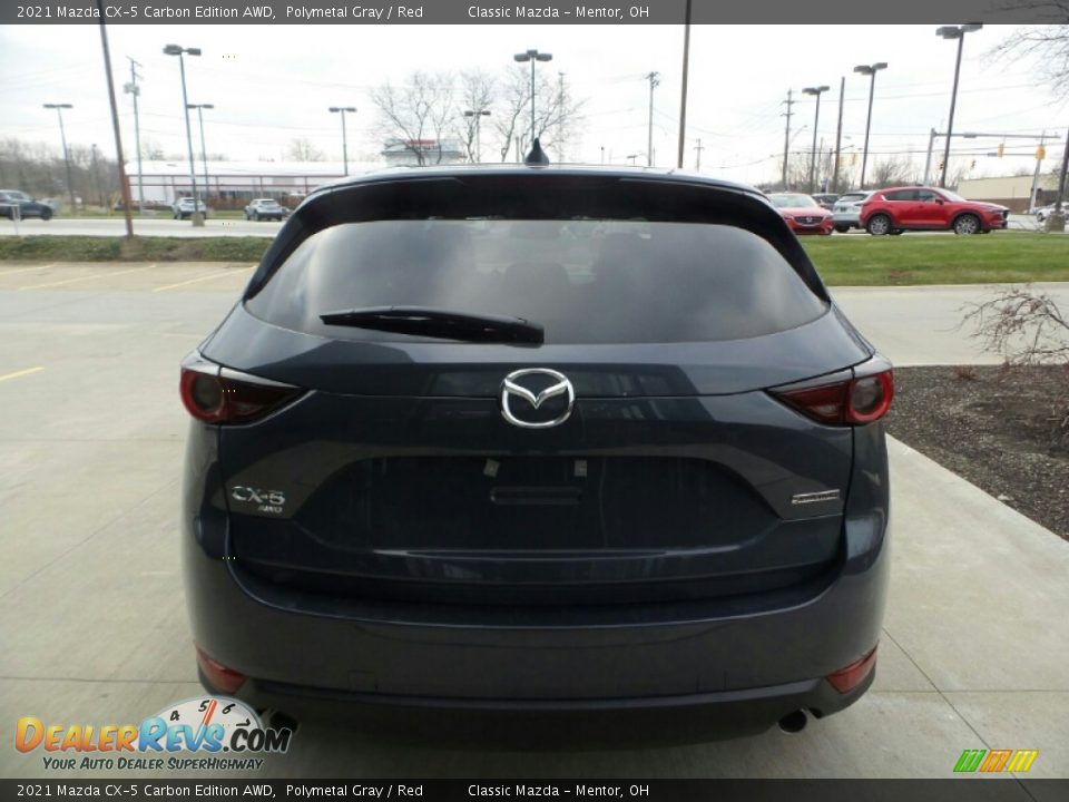 2021 Mazda CX-5 Carbon Edition AWD Polymetal Gray / Red Photo #5