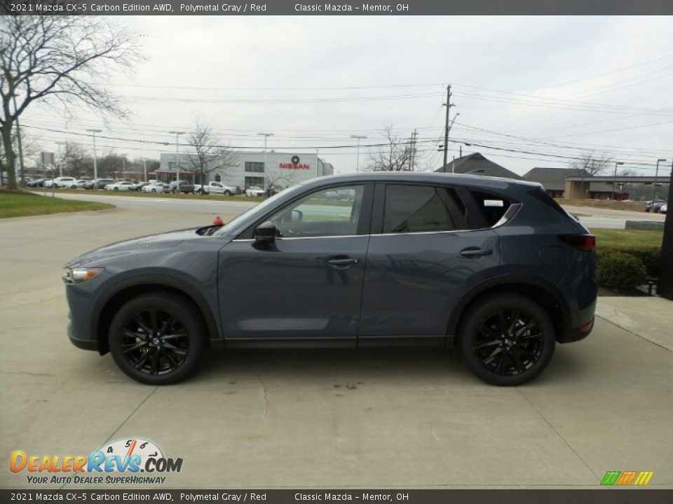 2021 Mazda CX-5 Carbon Edition AWD Polymetal Gray / Red Photo #6