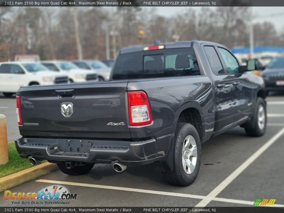 2021 Ram 1500 Big Horn Quad Cab 4x4 Maximum Steel Metallic / Black Photo #4