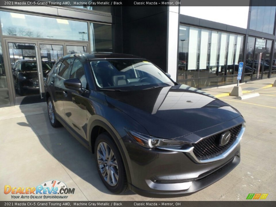 2021 Mazda CX-5 Grand Touring AWD Machine Gray Metallic / Black Photo #1