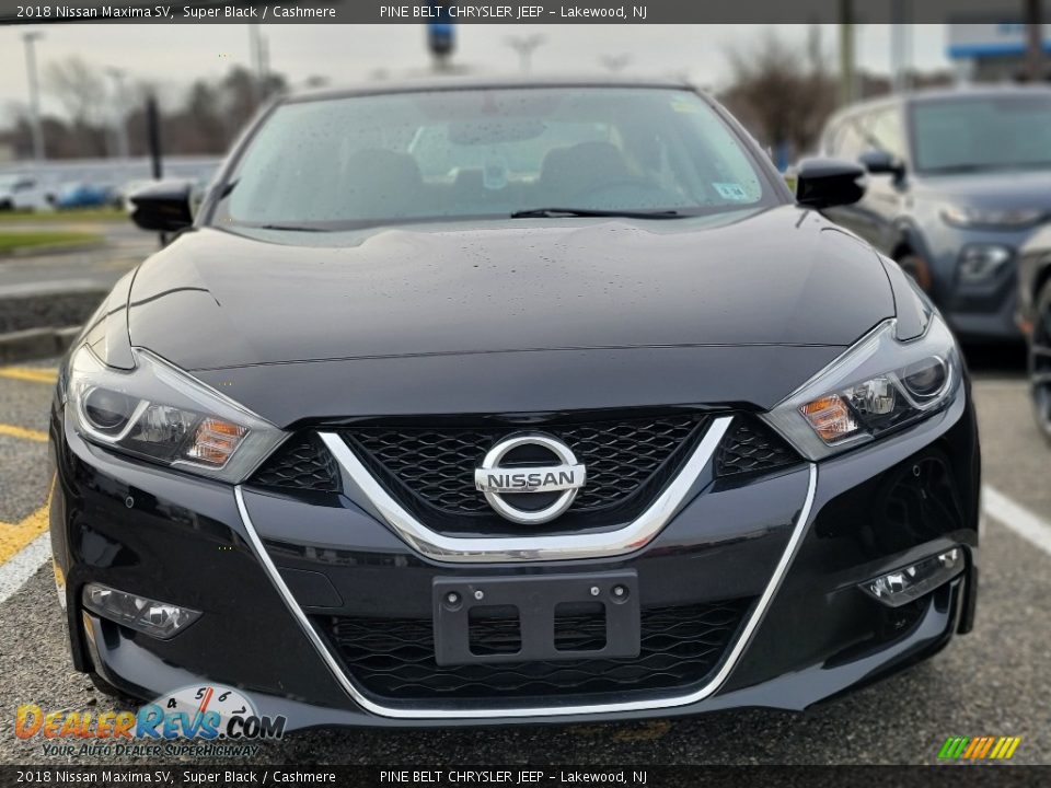 2018 Nissan Maxima SV Super Black / Cashmere Photo #2