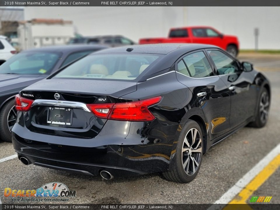 2018 Nissan Maxima SV Super Black / Cashmere Photo #4