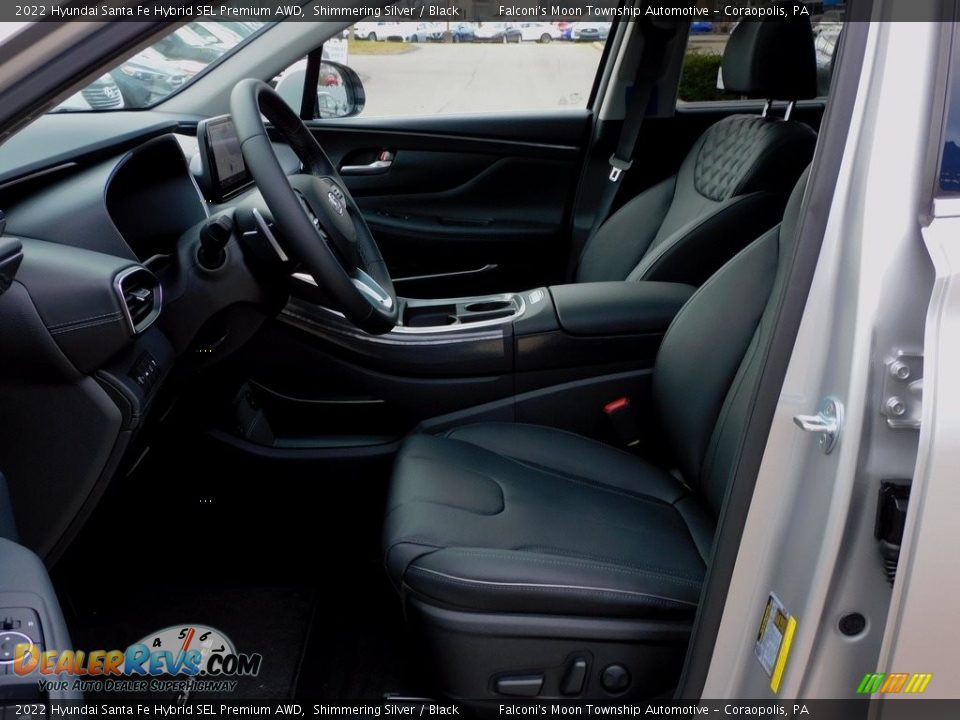 Black Interior - 2022 Hyundai Santa Fe Hybrid SEL Premium AWD Photo #11