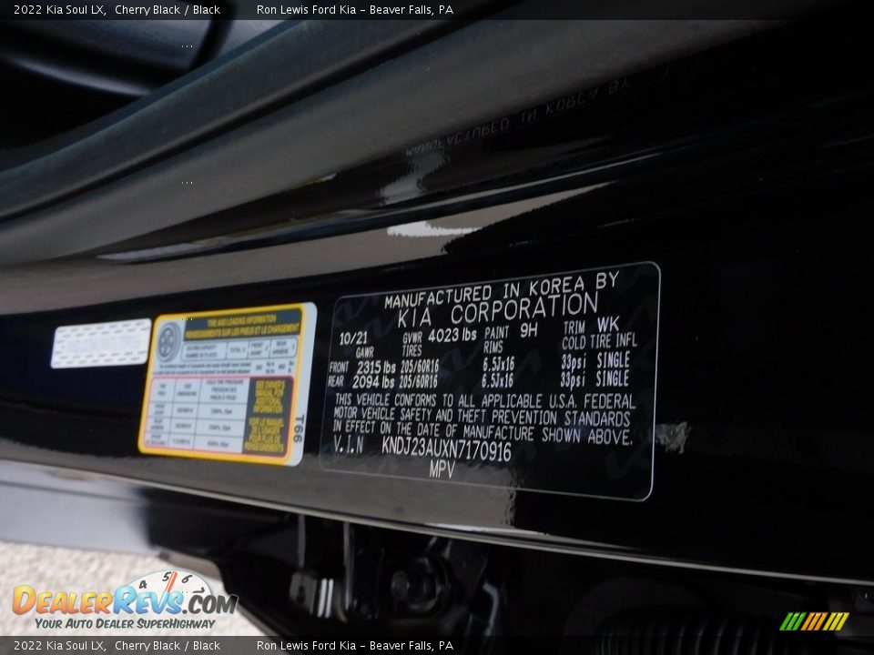 2022 Kia Soul LX Cherry Black / Black Photo #20