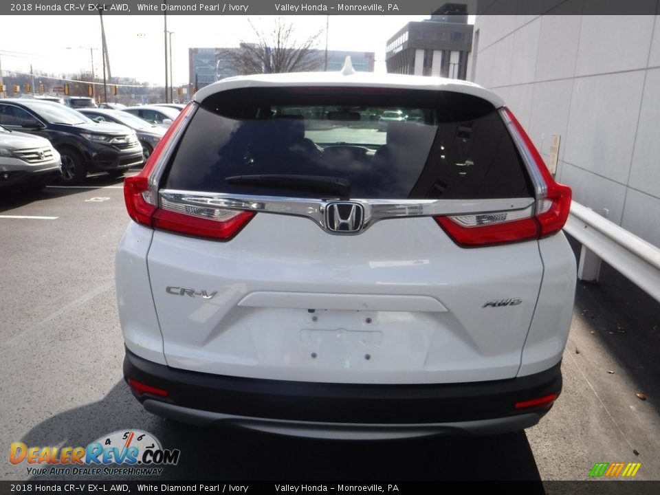 2018 Honda CR-V EX-L AWD White Diamond Pearl / Ivory Photo #7